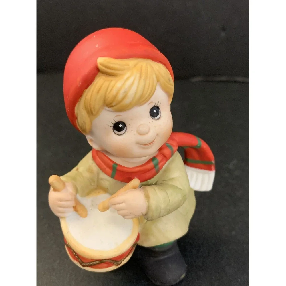 Three Homco Christmas Bisque Children Figures 5106 - Picture 4 of 10